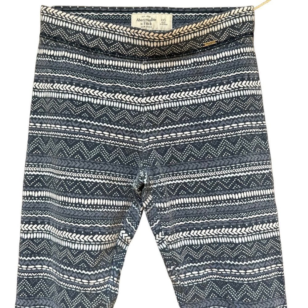 Abercrombie & Fitch Blue Cozy Striped Pajama Lounge Leggings Size XXS - Picture 4 of 6